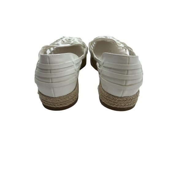 Sam & Libby Women's Shoes White Beige 8 Asha Platform Espadrille Fisherman Flat - Picture 3 of 5